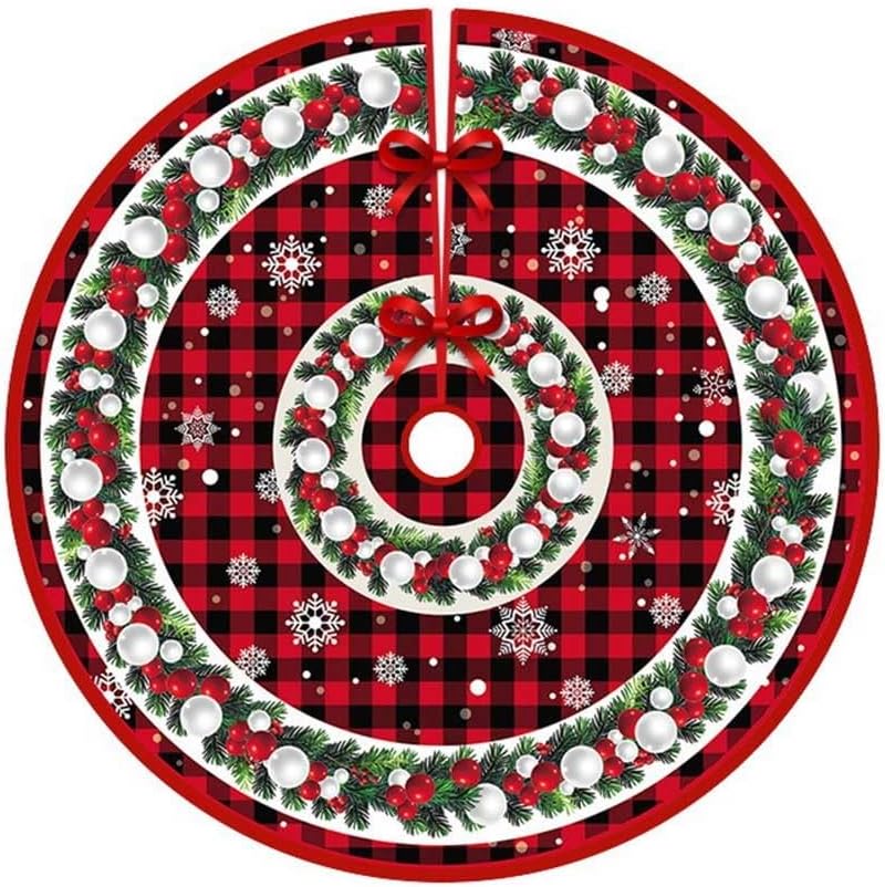 Fabuleta Christmas Tree Skirt Size A With Fun Cartoon Holiday Artwork - Image 1